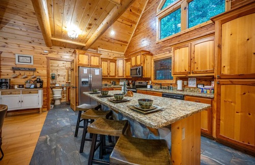 Broken Bow Cabin | Beyond Blessed · Tranquil Cabin: Spa, Fire-Pit Swings, & Pool Table