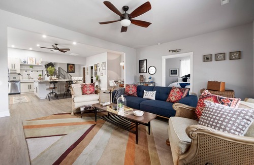 Downtown House | Bike-in/out dog-friendly home with private hot tub, firepit, Ping-Pong & AC