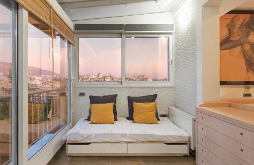Pangrati Apartment | Bird's Eye View Penthouse, Stunning Athens Skyline & Acropolis Views -ONE BEDROOM FLAT