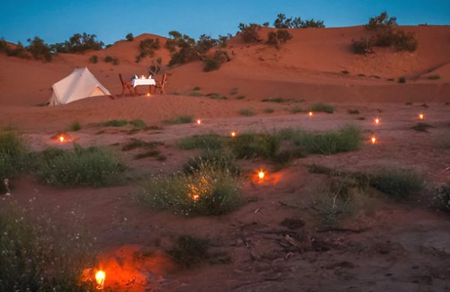 M'Hamid El Ghizlane RV Rental | Bivouac les Hommes Bleus exclusive camp