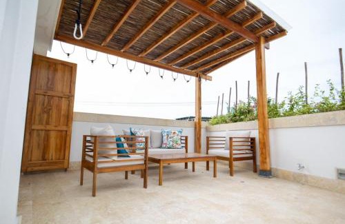 Pie del Cerro House | Blue House Castillo View Private Jacuzzi & Colonial Balconies