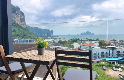 Krabi Apartment | Bo401 Paradise Sea View 2 Bedrooms Plus 2bathrooms at Center Ao Nang