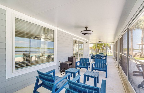 Dixie Shores House | Boat Dock & Pool: Bayfront Crystal River Home