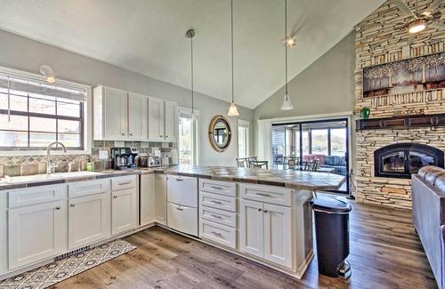 Sunrise Beach House | Boat Dock + Scenic Decks: Lake of the Ozarks Gem