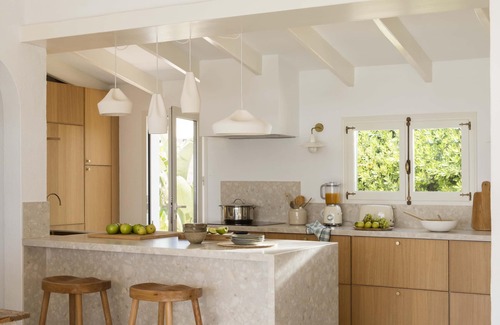 Binibequer Vell Villa | Bohemian chic villa for 12 with beautiful sea views