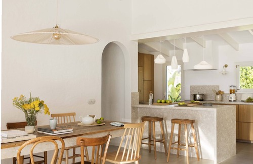 Binibequer Vell Villa | Bohemian chic villa for 12 with beautiful sea views
