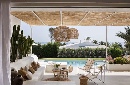 Binibequer Vell Villa | Bohemian chic villa for 12 with beautiful sea views