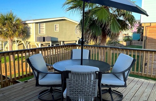 Surfside Beach House | Boho Beach Bungalow with new deck walking distance from the Gulf