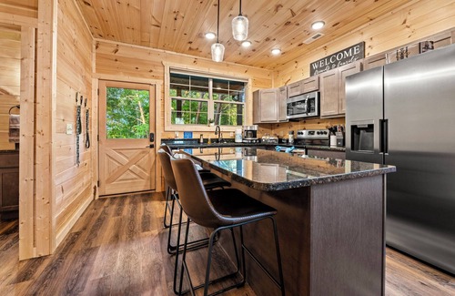 Sevierville Cabin | Book New Cabin for Fall Getaway: Trails-Firepit-View-Theater-Arcade