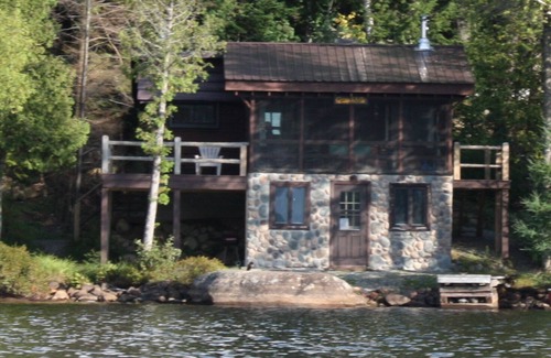 Saranac Lake Cabin | Book now for summer! Lakefront Adirondack cabin with deck, dock and great views