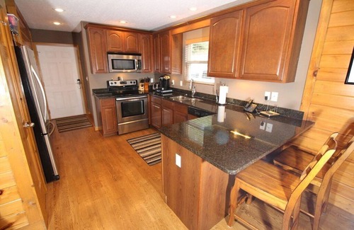 Lakeside Estates House | Bottoms Up double deck dock w/slide, hot tub, near famous 'jumping bridge'