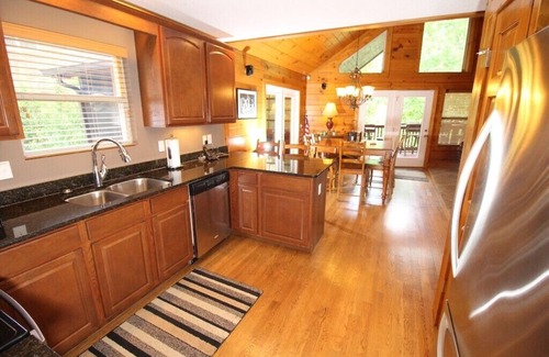 Lakeside Estates House | Bottoms Up double deck dock w/slide, hot tub, near famous 'jumping bridge'