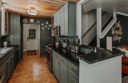 Cullowhee Cottage | Boutique cottage in the woods near lake - 2 KING beds - waterfall & creek