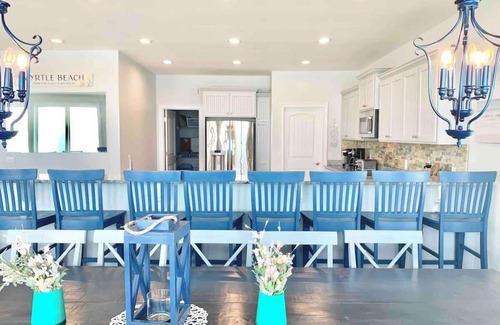 Cherry Grove Beach House | Brand New Pool! Oceanfront! Sleeps 26!