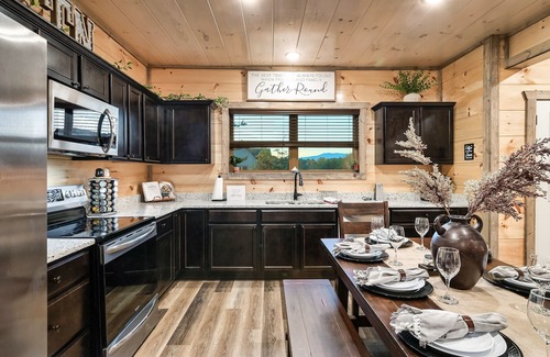 Sevierville Cabin | Brand New! Views! Easy Roads! Hot Tub! Beautifully Decorated!
