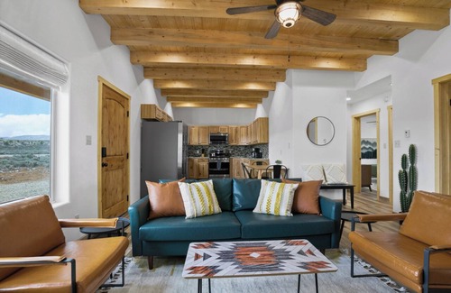 Ranchos De Taos House | Brand New Whole 2 Unit 3 Bedroom Gorge/Mountain Getaway with Hot Tub