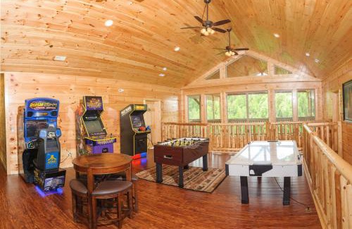 Pittman Center Villa | Breathtaking 14BR Cabin: Elevator Views Games Hot Tubs Galore