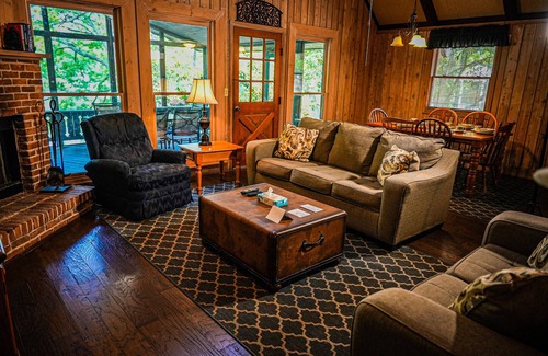 Pine Mountain Ski Chalet | Breathtaking view of Lake Innsbruck right from your own screened in porch.
