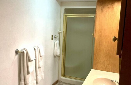 Tomahawk Apartment | Bridge Inn Suite101 Kitchen1King 2Futons RiverWiew
