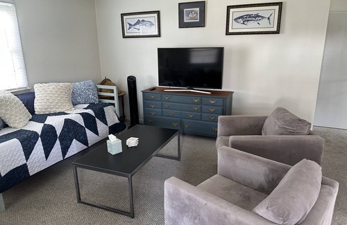 Southend Condo | Brigantine 2BR 1.5BA Bottom Floor Condo with Tesla/EV Charger
