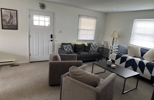 Southend Condo | Brigantine 2BR 1.5BA Bottom Floor Condo with Tesla/EV Charger
