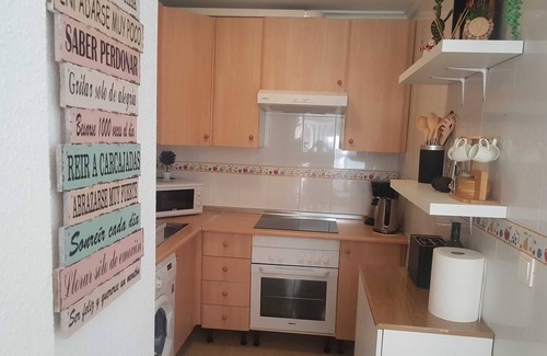 Bolnuevo Apartment | Bright apartment in Bolnuevo, with terrace and swing. sea views.