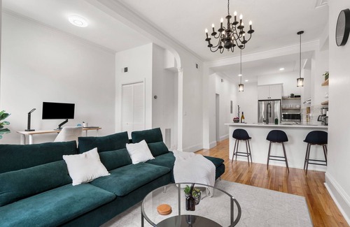 Roxbury Condo | Bright Brownstone w Terrace+View