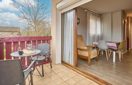 Barbotan-les-Thermes Apartment | Bright T1 bis 26.5 m², south balcony, parking, fiber
