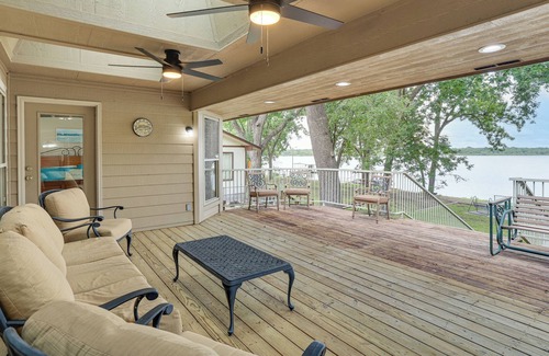 Grove House | Bring Your Boat! Lakefront Home w/Dock in Grove