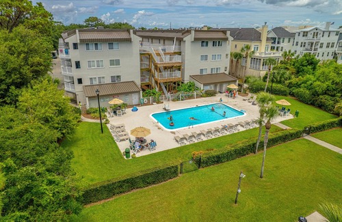 Saint Simons Island Condo | Bring Your Pet to The Beach! Oceanfront Condominium with Pool and Boardwalk to Beach!