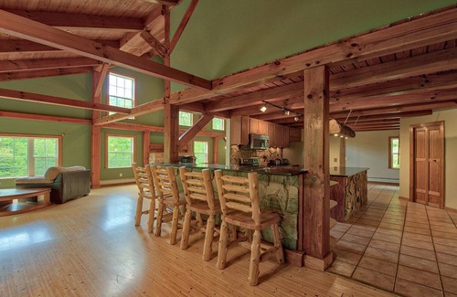 Waynesville Cabin | Brushy Creek-spacious cabin overlooking bold rushing creek, WiFi, HD cable TV in the game room, ...