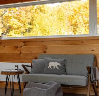Saint-Aime-du-Lac-des-Iles Ski Chalet | Cabin N1 Les Grand'Pares Lake view Jacuzzi