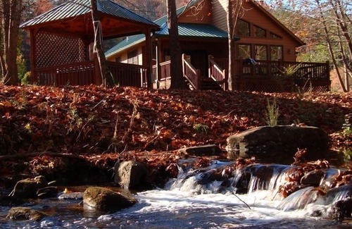 Unaka Cabin | Cabin & Hot Tub on Rushing Trout Stream in the Great Smokey Mountains