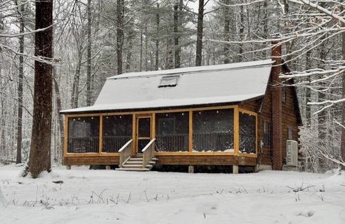 Lake Arrowhead Cabin | Cabin w/AC at Lake Arrowhead: Firepit, Fishing, and Movie Screen