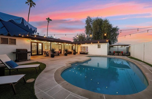 New Papago Parkway House | Cactus Bloom Villa - Spacious 5BR near Old Town Scottsdale with Private Pool