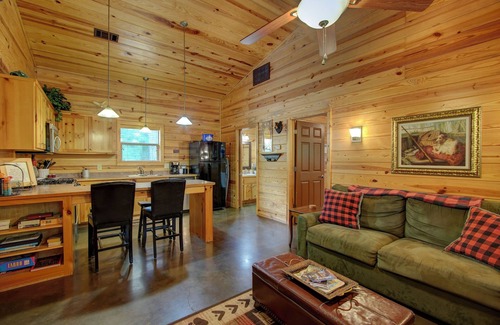 Bismarck Cabin | Caddo Ridge Cabin with Hot Tub
