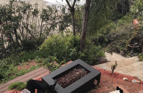 South Laguna House | California Dreaming .your own steps to the beach with gas fire pit