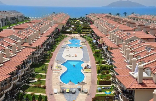 Fethiye City Center Apartment | Calis beach, beachfront, private beach, 24/7 security, 5 big shared pools