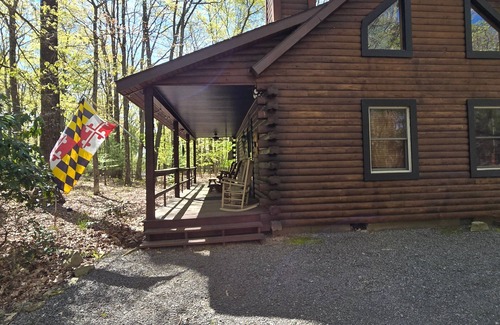 Swanton Cabin | Camp Valentine- charming 3 bedroom cabin with hot tub and fireplace in private setting