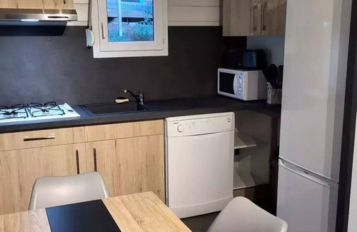 Joyeuse House | Camping Bois Simonet**** - Chalet Mimosa Bleu 4 rooms 8 people Air-conditioned