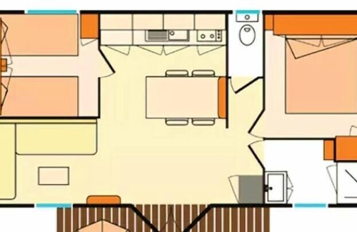 Nailhac House | Camping Coucou*** - Mobil-Home Classic 3 Rooms 4 adults + 1 Child under 12 years old