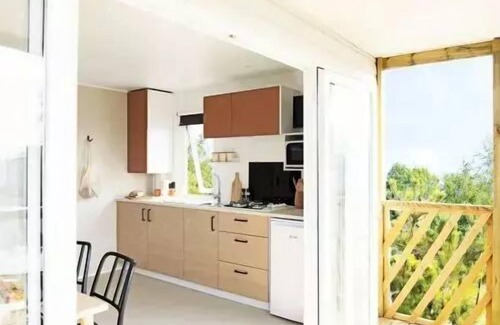 Peigney House | Camping de la Liez * - Mobile home New Family 3 Rooms 4 People Air-conditioned