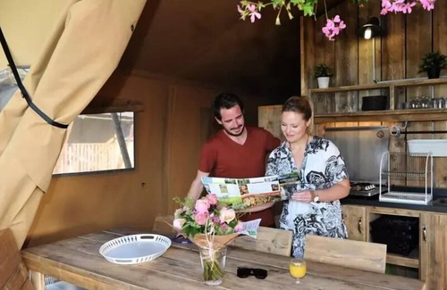 Peigney RV Rental | Camping de la Liez * - Safari Tent Sunair Lodge 3 Rooms 5 People