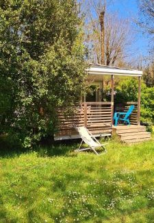 Ruoms Other | Camping La Grand'Terre 4 étoiles - Linge de maison inclus - Clim - TV - Plancha - Lave-vaisselle - 4 personnes 2 chambres