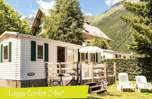 Le Bourg-d'Oisans House | Camping Le Château de Rochetaillée* - Mobil Home Loggia Confort 3 Rooms 4 People Air Conditioned