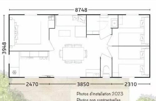 Rocamadour House | Camping Les Cigales*** - New Space 4 rooms 6 people Air-conditioned