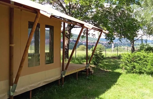 Oberbronn House | Camping Seasonova Les Vosges du Nord * - WOOD LODGE - with sanitary facilities for 4 people