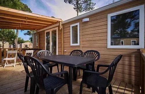 Vendays-Montalivet House | Campsite Atlantic Club Montalivet* - 4-room Comfort mobile home for 6 people, air-conditioned + TV