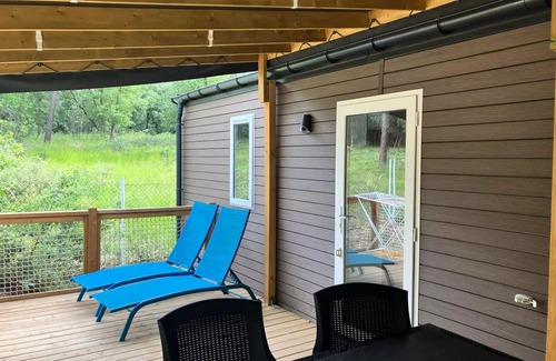 Bollene House | Campsite La Simioune in Provence * - MH PREMIUM MONTSEREIN Air-conditioned - view on forest- 2 bedrooms+ dishwasher +TV (2 adults+2children) 2 to 4 people - 2 pers. i