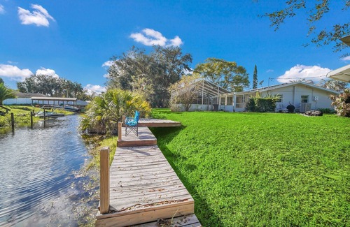 Summerfield House | Canal Front House. Bring your boat and pull right up to the dock